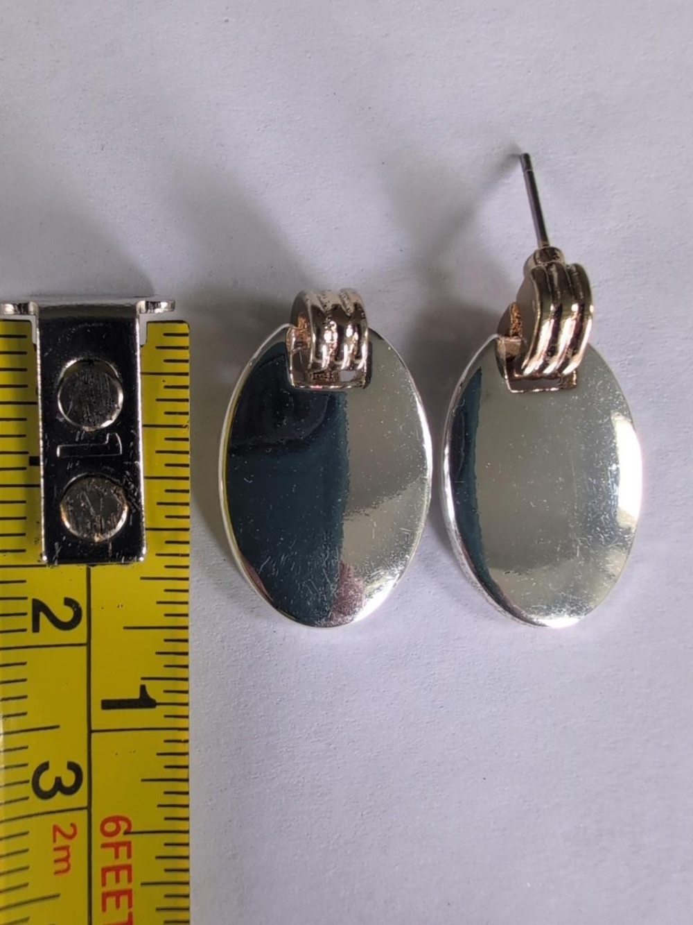 Napier silver & gold oval stud earrings #jewelry #earrings